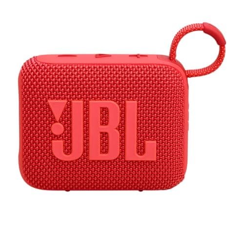 JBL GO 4, Enceinte Bluetooth ultra-portable, son JBL Pro, basses percutantes, 7 heures d'autonomie, fonction Playtime Boost, résistante à l'eau et à la poussière IP67, en rouge