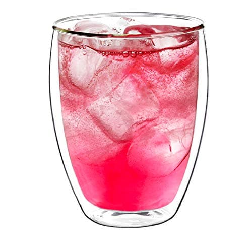 Creano Verre Thermique XXL à Double paroi 400 ML, Verre à café/Verre à thé/Latte Macchiato Extra Large résistant à la Chaleur en Verre borosilicaté, Lot de 6