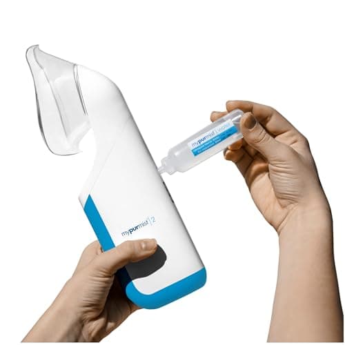 MYPURMIST FREE Inhalateur de vapeur instantanée Ultrapure sans fil, vaporisateur et humidificateur à vapeur chaude pour la sécheresse des sinus et du nez