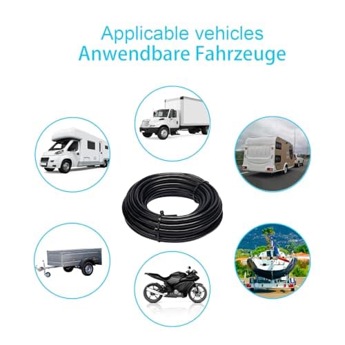 BEIJISTAR 10M Câble de Remorque 8 Fils, 12v 24v Véhicule Câble 7x0,5+1x1.0mm2 Câble Rond, 8 Fils Câble FLRYY Véhicules Pour Caravane Camion Camping - Car Remorque