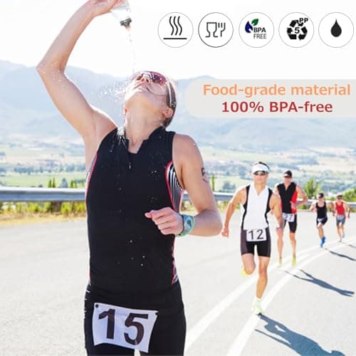 Azarxis Gourde Running 170ml 250ml 280ml Bidon Flasque Bouteille d'Eau Flacon Hydratation pour Sac à Dos Ceinture Marathon (170ml - 2 Pièces)
