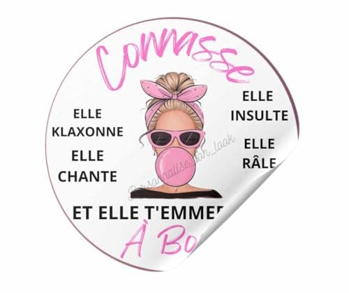 Autocollant de Voiture Humoristique "Connasse à Bord", Stickers Drôles pour Véhicule stickers voiture femme Marrant blonde autocollant décalcomanie voiture