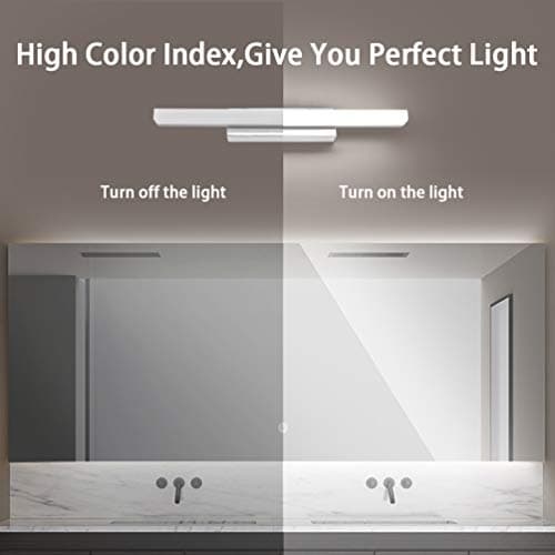 Klighten Lampe Miroir LED salle de Bains 9W 40cm, IP44 Lumiere Salle de Bain Miroir Moderne, Applique Murale Salle de Bain, 110-240V, 600 Lumen, Blanc Froid 6000K