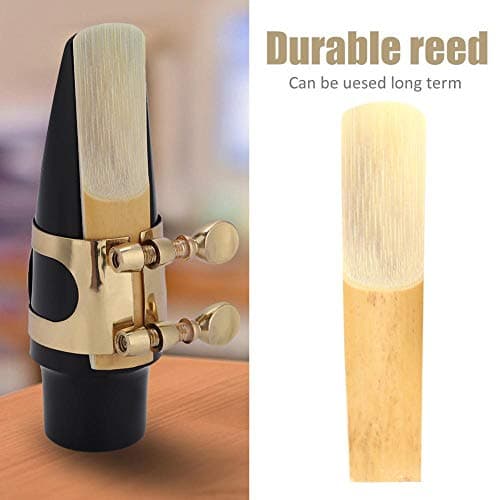 Embouchure de saxophone alto, Embouchure de saxo ABS avec capuchon et boucle en métal Pads