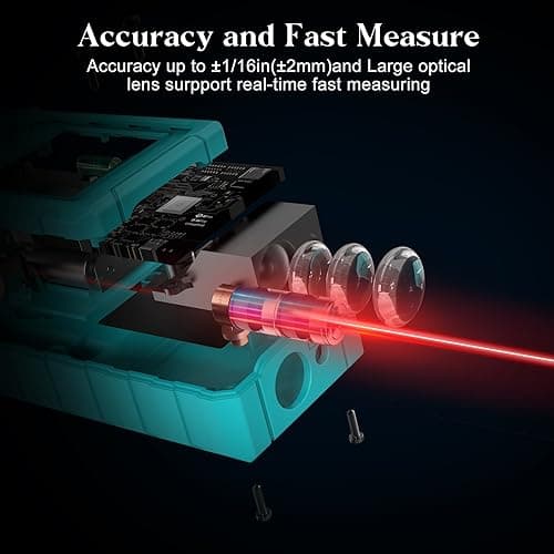 Télémètre Laser Mètre Laser 50M Numérique avec 2 Niveaux à Bulle,Mesure de Longeur Surface Volume Pythagore Kiprim LD50E