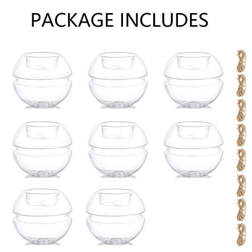 NUPTIO 8 Pièces Bougeoirs en Verre Clair de Bougie Chauffe-Plat, 2 Genres D'utilisation Porte-Bougie Votive, Décoration de Table pour Mariage, Fête, Aromathérapie, Spa