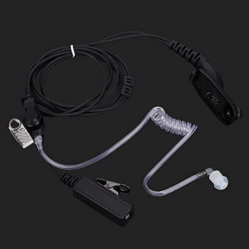 Diyeeni Kit De Surveillance Audio,Oreillettes Clear Acoustic Tube De 0,9 m à 2 Broches Covert PTT avec Micro IntégréPour Motorola Radio Security,Écouteur Écouteur PTT Talkie-Walkie