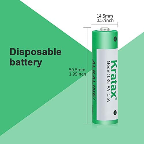 Kratax Pile alcaline AA 1,5 V LR6 [Pack de 24]