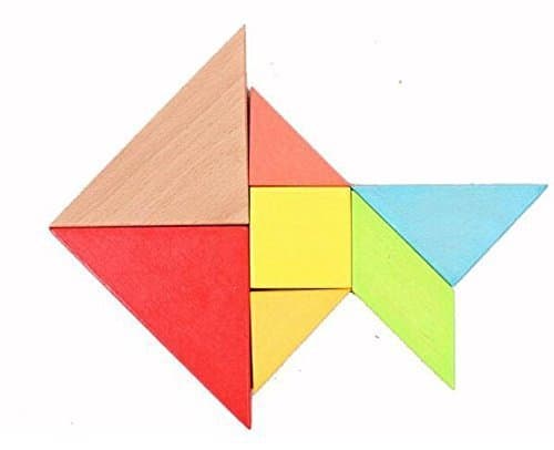 OJIN 7 PCS en Bois Tangram Casse-tête Puzzle Éducatif Développement Intellectuel Jeu Enfants Jouet