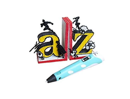 SCRIB3D Stylo d'impression 3D P1 avec affichage - Contient un stylo 3D, 3 couleurs de départ de filament PLA, un livre de pochoirs + instructions de projet et chargeur (français non garanti)