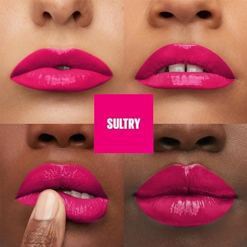 Maybelline New-York - Rouge à Lèvres Liquide - Effet Vinyl Brillant - Longue Tenue - SuperStay Vinyl Ink Pink - Teinte : Sultry (160)