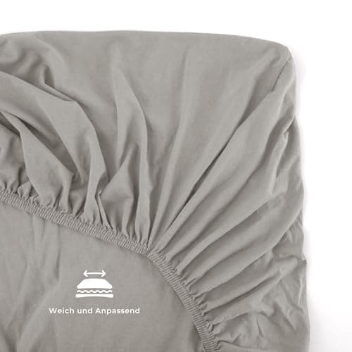 Nomads CozyCotton Drap-Housse en Jersey 140x200 cm Crème 100% Coton. Parure de lit Matelas et lit tapissier. Draps jusqu'à 30 cm. Draps Housses Doux adaptés Drap Housse 140x190 Certifié Oeko-Tex 100