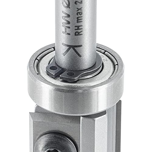 ENT 20323 Couteaux à jeter Fraise pour affleurer droite Carbure, Queue (S) 8 mm, Diamètre (D) 16 mm, NL 29,5 mm, SL 30 mm, GL 68 mm, avec roulement