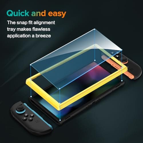 ivoler Pack de 4 Verre Trempé Compatible avec Nintendo Switch 2 Model 2025, avec Kit Installation Offert, Film de Protection d’écran - 9H Glass - Anti Rayures - Sans Bulles