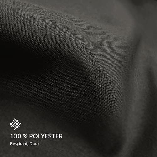 aboveBED Taie d'oreiller 50x70 (Lot de 2), Housse Coussin Anthracite, Oreiller en Jersey 100% Polyester, Fermeture éclair Dissimulée sur Le côté Long, Taie d'oreiller Douce et Respirante 50 x 70 cm