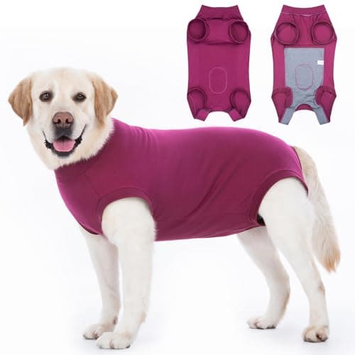 Axcimond Combinaison de Recuperation Chien Body Chien Post Operatoire Protection Chien Body Chirurgical Chien Body pour Chien Femelle Male après Stérilisation Alternative au Collerette Chien Operation
