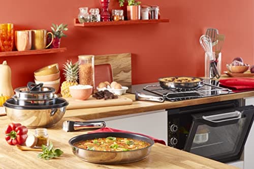 Tefal Ingenio Preference On Lot de 2 Poêles 24/28 cm + poignée amovible, Induction, Acier inoxydable, Empilable, Compatible lave-vaisselle, Fabriqué en France L9759002