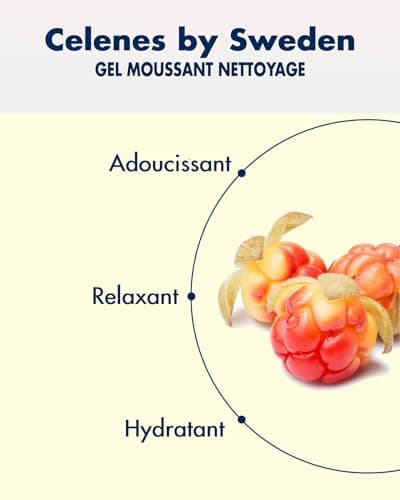 Celenes by Sweden Gel Nettoyant Visage à Plaquebière, Mousse Nettoyante Visage 250ml - Nettoyant Visage Apaiser-Nourrir, Demaquillage Visage Sans Parabèn-Alcool, Nettoyant Visage Peau Sensible & Sèche