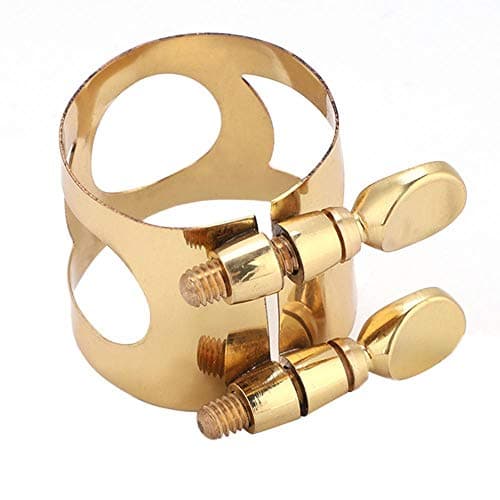 Embouchure de saxophone alto, Embouchure de saxo ABS avec capuchon et boucle en métal Pads