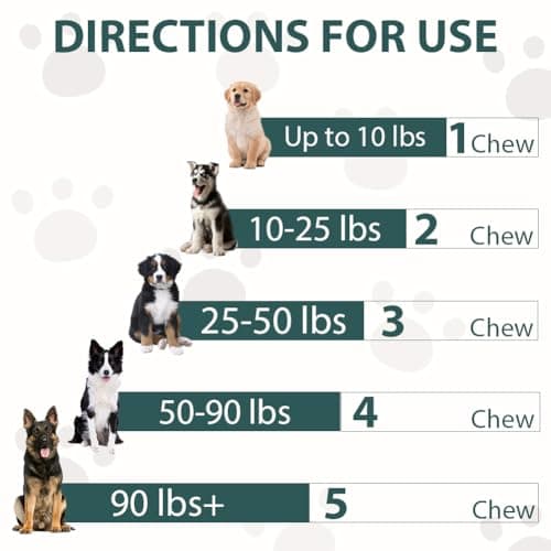 Adiwo Calmant pour Chien, 120pcs Calmant à Mâcher pour Chiens, Saveur de Poulet Snacks Naturels Apaisants, Réduire la Pression pour Chien et Chat, Réduire l’anxiété de l’Animal