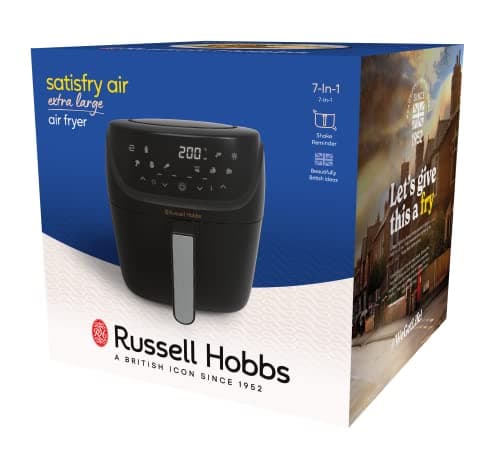 Russell Hobbs Air fryer XXL 8l [Multicuiseur 7en1, 10 programmes] Friteuse sans huile avec Rapid Air (cuit, grille, rôtit & plus, tactile, contrôle de température, lave-vaisselle) Airfryer 27170-56