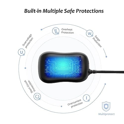 Zolt Adaptateur Secteur Universel 3V 4.5V 5V 6V 7.5V 9V 12V AC DC Adaptateur Multi-Tension avec Port USB 5V 2A et 10 Connecteurs DC, 2000mA Max.