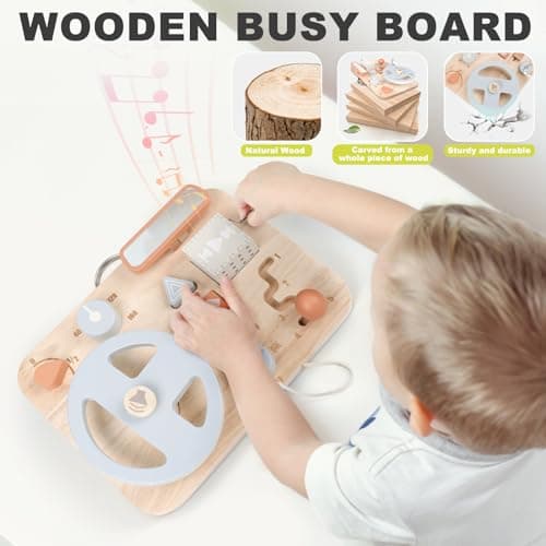 Vanplay Busy Board Montessori Parcours Motricité Bébé Planche Montessori Jouet Enfant Volant Enfant Jeux Educatif Enfant 2 3 4 Ans