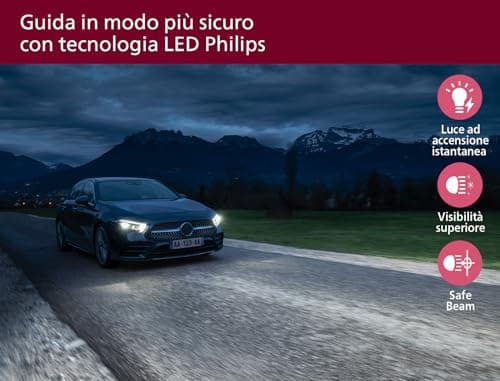 Philips Ultinon Access LED ampoule de phare automobile (H4), ultra-compact direct-fit, +80%, 6.000K, set de 2