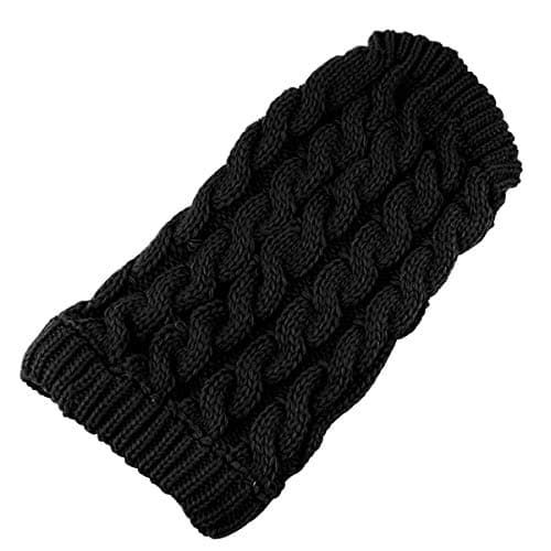 FAMKIT Manteau en Tricot à col roulé pour Chien, vêtements pour Chiens de Compagnie(Convient Uniquement aux Chiens de Petite ou Moyenne Taille // Les Grands Chiens n'achètent Pas !!) Black,M