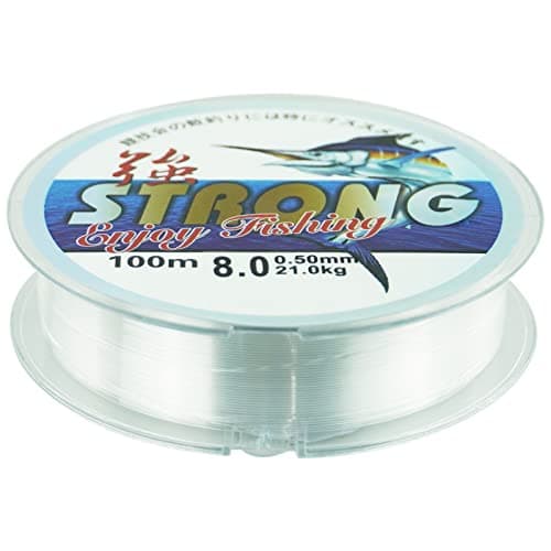 0.5mm/100m Fil de Pêche Monofilament en Nylon Transparent,Fil de Peche Monofil,Ligne de Pêche en Nylon Solide,pour Truite,Carpe,Poisson,Sandre Ou des Décorations Suspendues