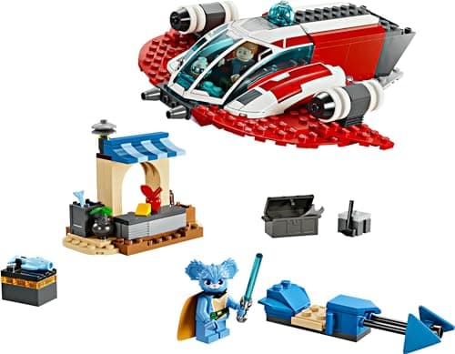 LEGO 75384 Star Wars Le Crimson Firehawk, Jouet de Construction avec Speeder Bike et Minifigurines, Cadeau pour Garçons et Filles Dès 4 Ans