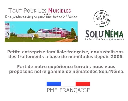 SOLUNEMA - Nématodes SF Contre Les Mouches du Terreau 5 millions - Formulation Gel Longue Durée pour traiter de 20 à 25 pots - Traitement biologique et efficace - efficacé redoutable