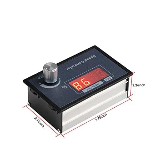 Aideepen Contrôleur de vitesse de moteur DC, PWM DC 6-60 V 12 V 24 V 36 V 48 V 30 A Régulateur de vitesse réglable en continu avec interrupteur marche/arrêt