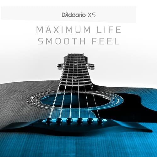 D'Addario Cordes Guitare Acoustique Enduites - Corde Guitare Folk - XSAPB1253 - XS Bronze Phosphoreux Cordes Guitare Acoustique - Light 12-53