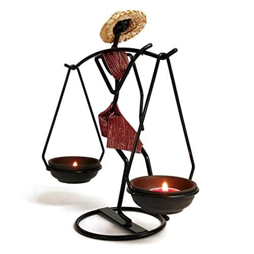 Bougeoirs De Caractère Pastoral, Bougeoirs Romantiques, Décoration De Table pour Les Filles pour Bureau Décoration 22,0 * 13,0 * 25,0 Cm,Candle05