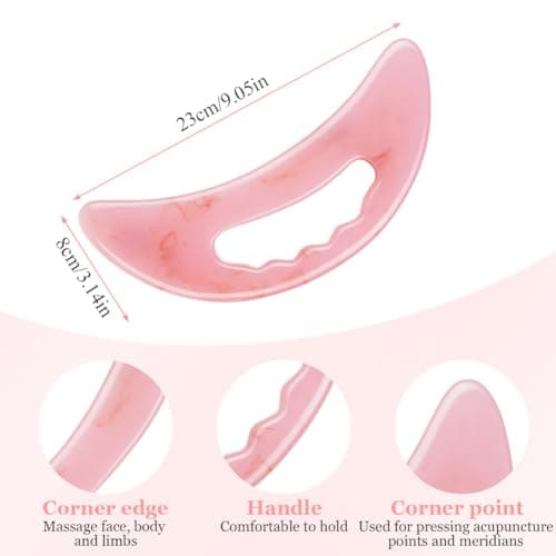 ACWOO Outil de Massage Gua Sha, Gua Sha Corps Masseur avec Poignée, Grand Gua Sha Corps Cellulite Guasha Conseil pour Jambes, Cou, Abdomen, Dos Élimine le Stress Musculaire, Soulage la Fatigue
