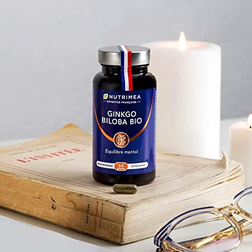 Ginkgo Biloba BIO - Complexe Mémoire & Concentration - Booste les Performances Cérébrales - Sauge BIO - 60 Gélules Vegan - Nutrimea - Fabrication Française