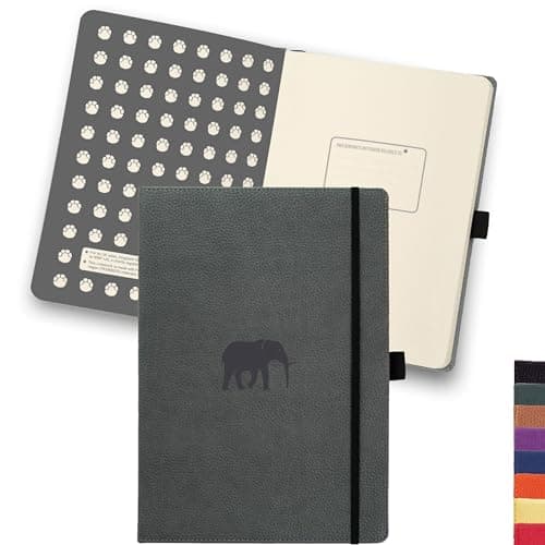 Dingbats* - Faune Carnet de Notes A5 Ligné - Moyen, Couverture Rigide, Journal en Cuir PU - Fermeture élastique, Porte-stylo, Marque-page