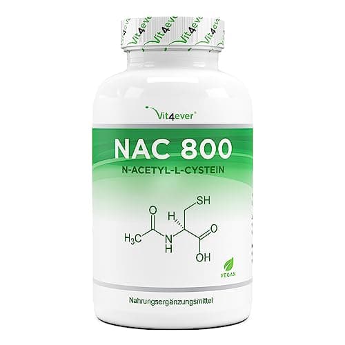 NAC - N-Acétyl L-Cystéine 180 capsules de 800 mg chacune - 6 mois d'approvisionnement - Végétalien - Haute dose - Qualité Premium