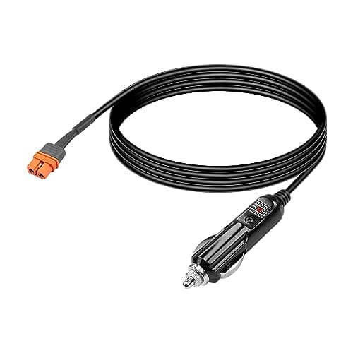 GINTOOYUN Prise allume-cigare vers fiche XT60I-F - Câble d'alimentation 17 AWG - Prise allume-cigare vers fiche XT60I-F - Rallonge pour stations de charge portables, drones, etc (62")