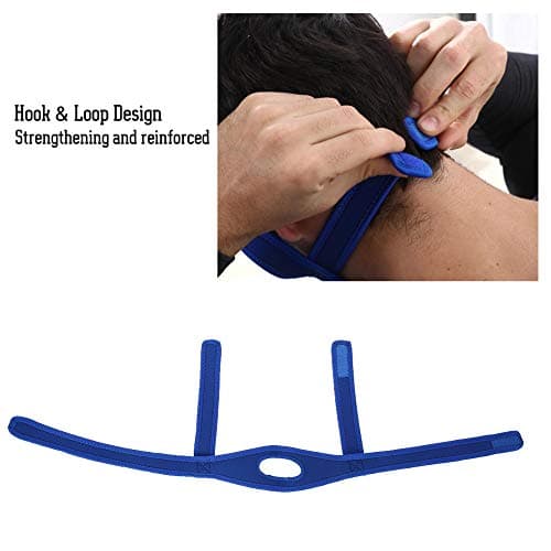 Mentonnière, Mentonnière Anti-ronflement, Bande Buccale pour Dormir, Dispositif de Réduction des Ronflements Réglable et Respirant pour que L'utilisateur Reste fermé Pendant le