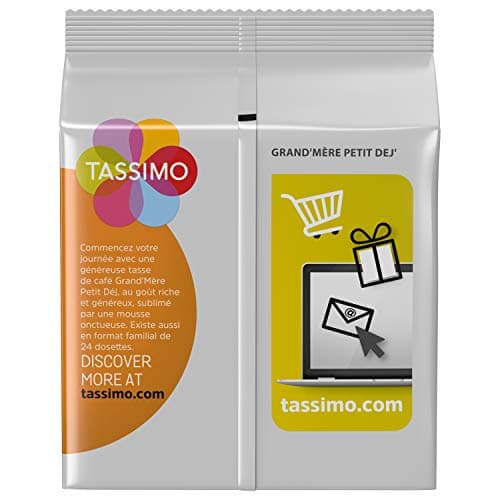 Tassimo, 80 Dosettes Café Petit Déj' Grand'Mère, Compatibles avec les machines TASSIMO, 80 Cafés Riches et Généreux, 5 packs de 16 dosettes