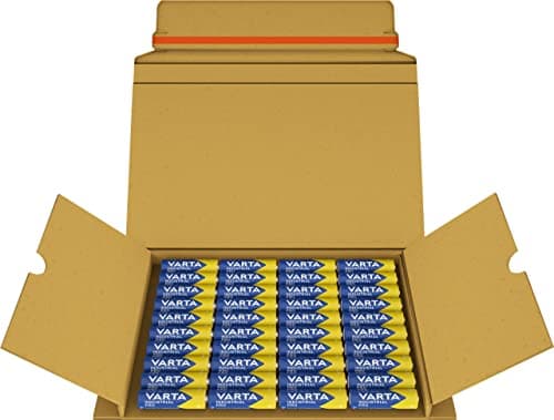 VARTA Piles AA, lot de 40, Industrial Pro, Batterie Alcaline, 1,5V, pack de stockage en emballage écologique, Made in Germany [Exclusif sur Amazon] | Mignon-Piles LR6, Made in Germany, conservation jusqu'à 10 ans, pour l'industrie, atelier, appareils de mesure