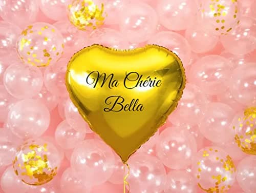 Ballon avec votre inscription en forme de coeur Ballon avec n'importe quel texte Cadeau personnalisé pour l'anniversaire de la Saint-Valentin Anniversaire pour l'hélium ou l'air (coeur) (Cœur)