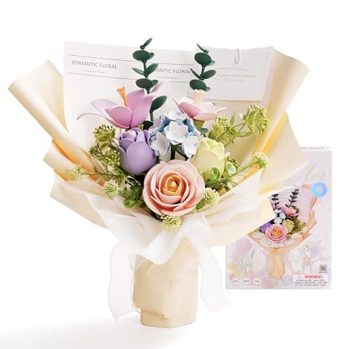 ROBOTIME Fleurs Puzzle 3D Maquette a Construire, Construction Adulte, Cadeaux Anniversaire Femmes Saint-Valentin & Décoration d'intérieur, AF01J