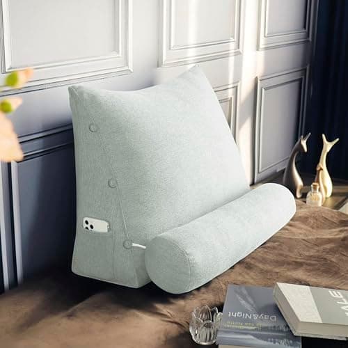 BNCKTRD Coussin de dossier avec traversin, 45 cm, coussin de lecture, coussin cale, pour tête de lit, coussin de lit, coussin de soutien de la nuque, coussin de soutien de la nuque, coussin de lecture