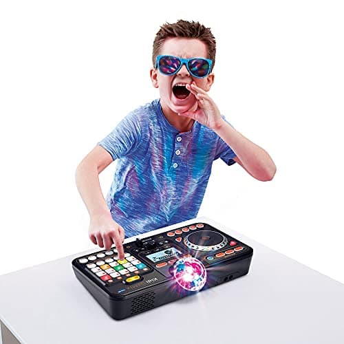 VTech - Kidi DJ Mix, Platine DJ Enfant 12 en 1, Table de Mixage Bluetooth avec Pads Lumineux, Boule Disco, Prise Jack pour Casque, Apprentissages et Jeux, Cadeau Enfant Dès 6 Ans - Contenu en Français