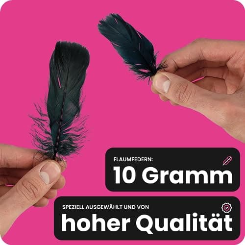 Netuno 150 plumes décoratives noires 10g plumes duveteuses décoratives plumes d'oiseaux plumes naturelles pour loisirs créatifs DIY bricolage décorations de fêtes attrape-rêves fabrication de masques