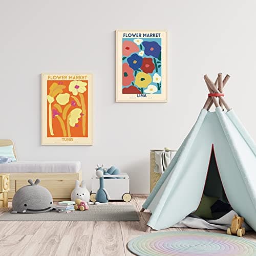 milaosk 6 Pcs Affiches Florales A4,affiche vintage Poster Vintage Affiche Matisse Images de Fleurs élégantes Poster Mural Art Prints Salon Mur Photos pour Salon Decoration Room Aesthetic (Sans Cadre)