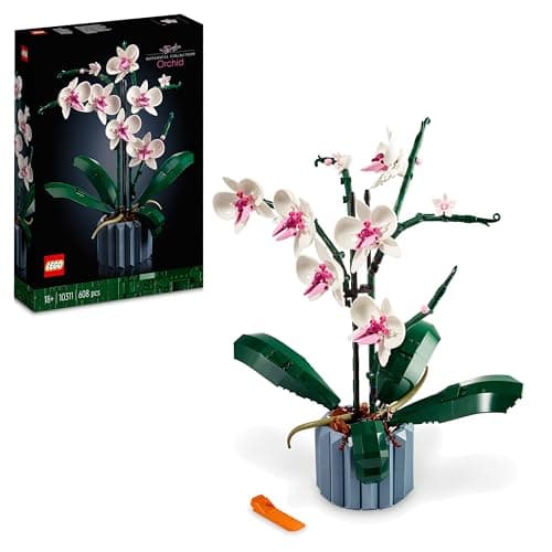 LEGO Icons L’Orchidée - Plantes ou Fleurs Artificielles d'Intérieur pour Décoration de Maison, Loisirs Créatifs pour Adultes, Collection Botanique 10311